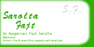 sarolta fajt business card